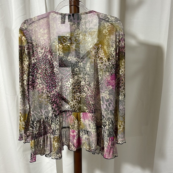 ATTITUDES BY RENEE MESH TOP XS NWT - Picture 6 of 7